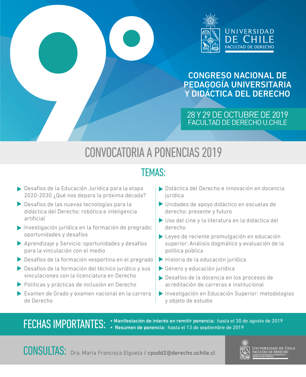 9° Congreso Nacional de Pedagogía Universitaria y Didáctica del Derecho