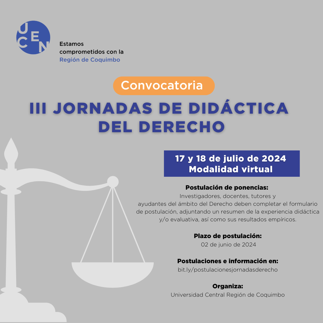 III Jornadas de Didáctica del Derecho Modalidad on-line